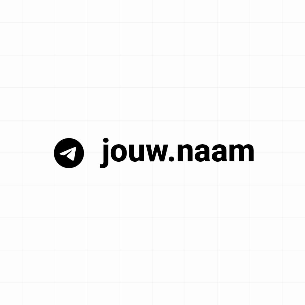 Telegram - Sticker met eigen naam - vinyl sticker kopen bij De Stickerbaas