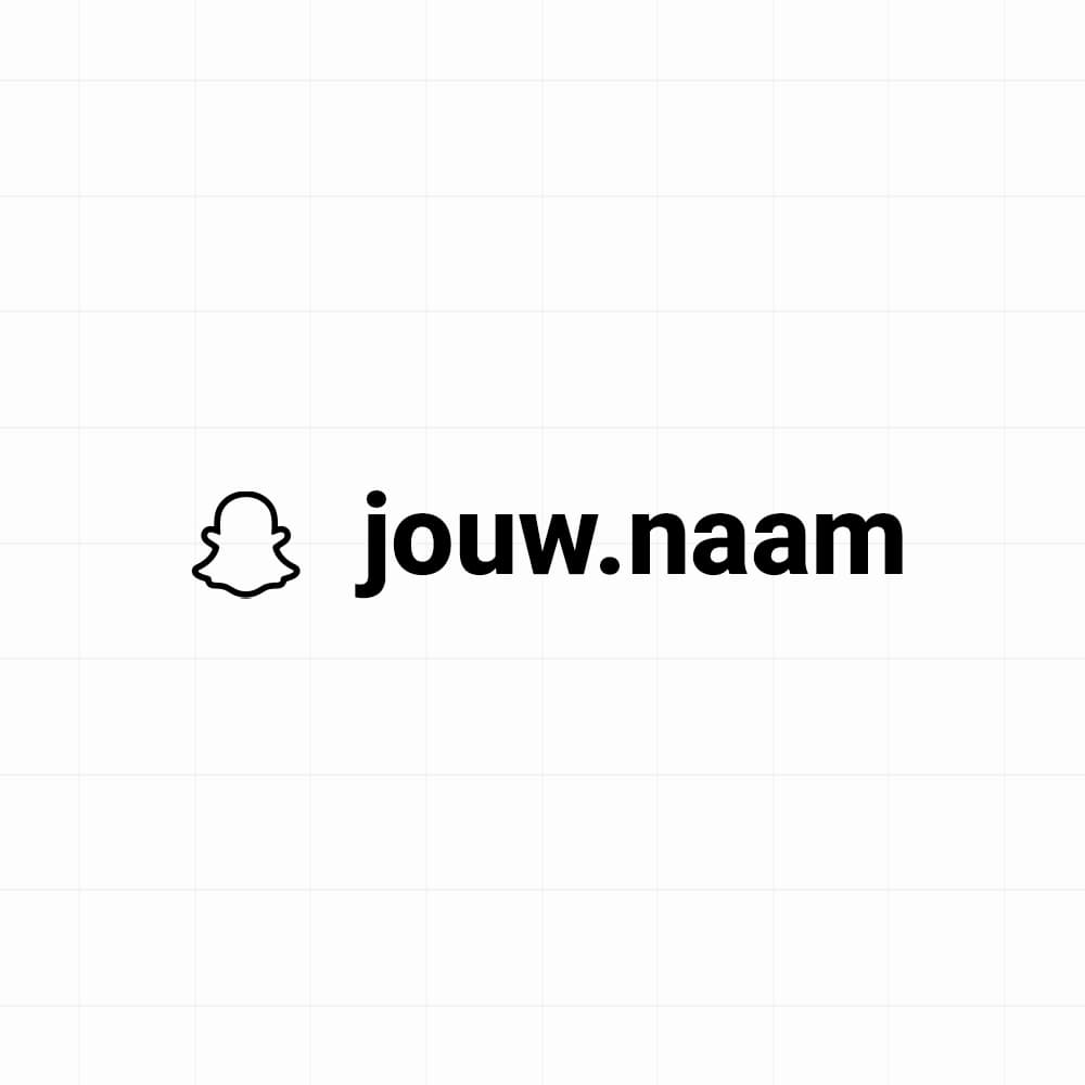 Snapchat - Sticker met eigen naam - vinyl sticker kopen bij De Stickerbaas