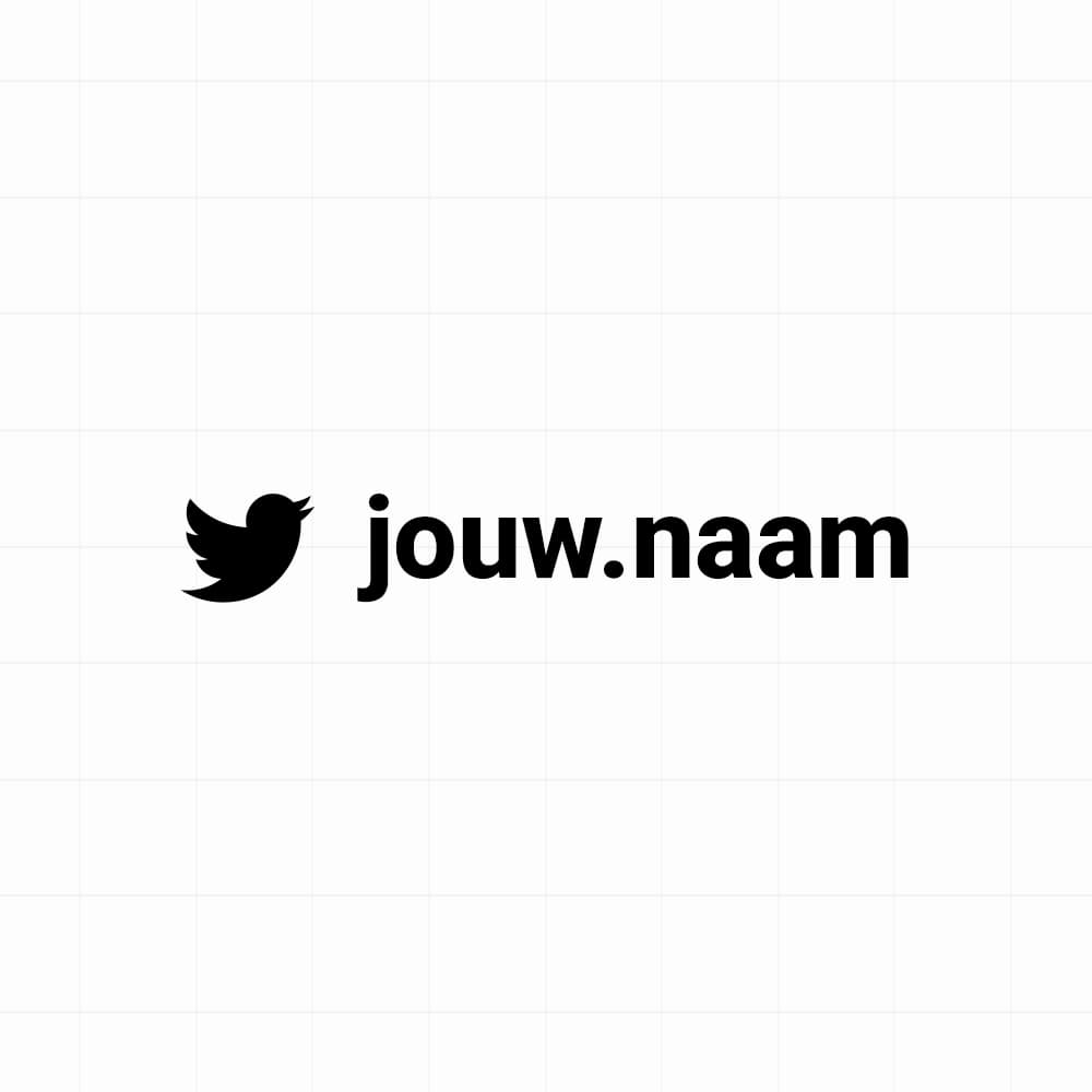 Twitter - Sticker met eigen naam - vinyl sticker kopen bij De Stickerbaas