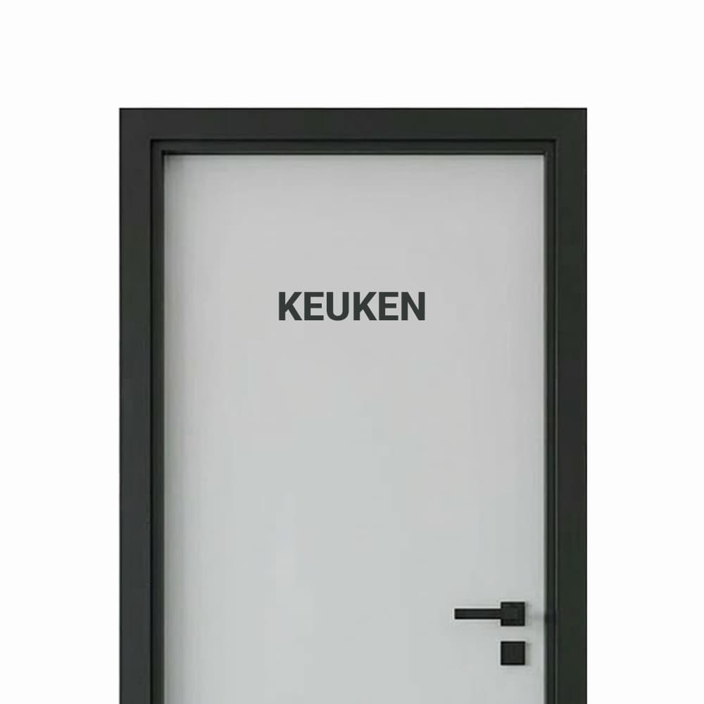 Keuken deursticker - Strakke letters - vinyl sticker kopen bij De Stickerbaas