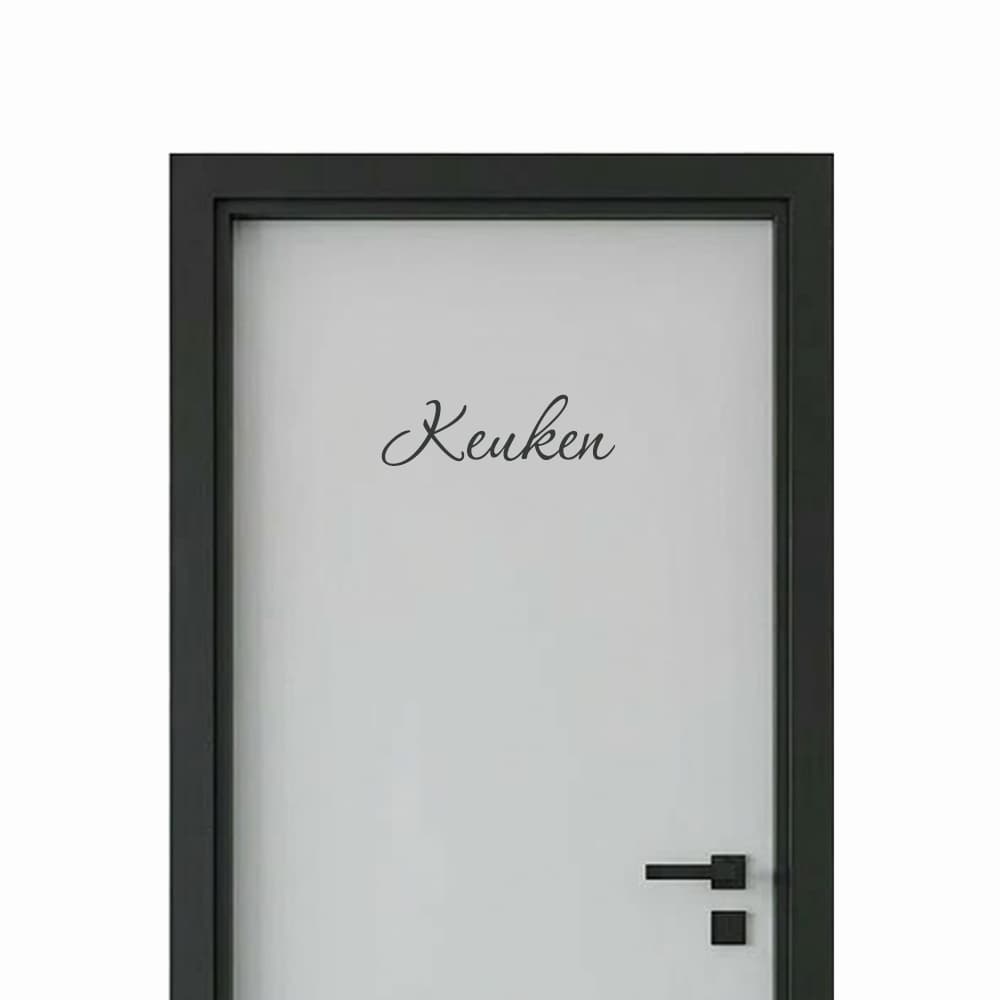 Keuken deursticker - Sierlijke letters - vinyl sticker kopen bij De Stickerbaas