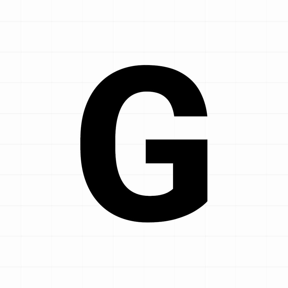 Letter sticker: G - Losse plakletter - vinyl sticker kopen bij De Stickerbaas