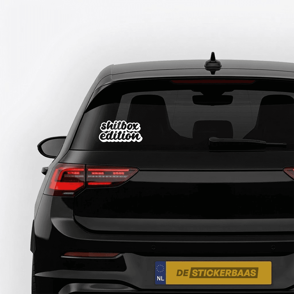 Sh*tbox edition - Leuke & grappige autosticker - vinyl sticker kopen bij De Stickerbaas