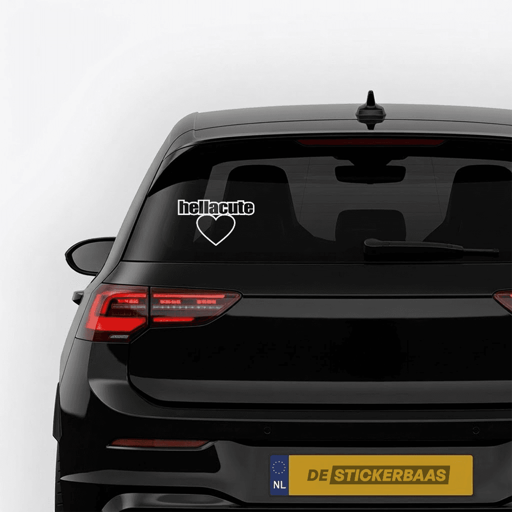 Hellacute - Leuke & grappige autosticker - vinyl sticker kopen bij De Stickerbaas
